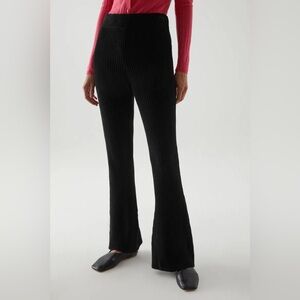 COS Black Velour Ribbed Women's Pants